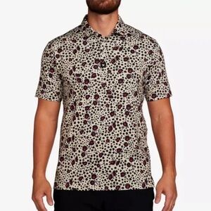 Bad Birdie Cherry Bomb Golf Polo Khaki Black Mens M